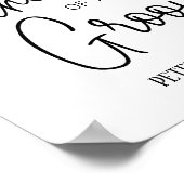 Vader van het Groom Memorial Reserved Seat Wedding Poster (Hoek)