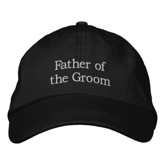 Vader van het Groom-Pet Geborduurde Pet (Voorkant)