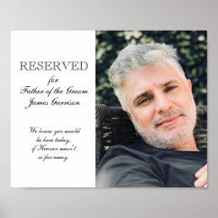 Vader van het Groom Photo Memorial Seat Wedding Poster