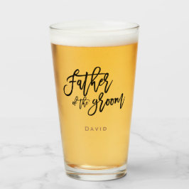Vader van het Groom script typografie/naam/cadeau Glas