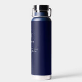 Vader van het groom Wedding Gift Cool Monogram Waterfles (Achterkant)