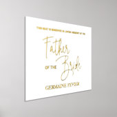 Vader van het herdenkingshuwelijk van de bruid-her folie afdrukken (Laagn)