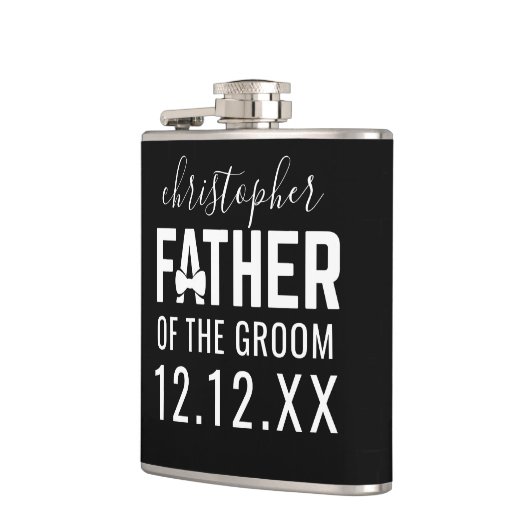 Vader van het huwelijk van de Groom-fles Heupfles (Links)