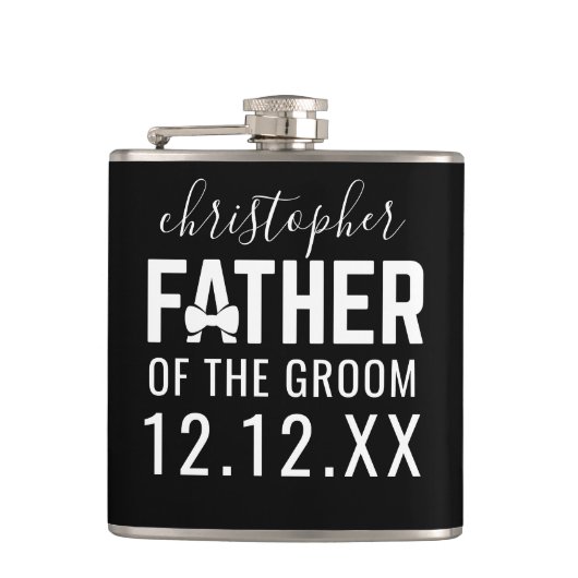 Vader van het huwelijk van de Groom-fles Heupfles (Voorkant)