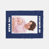 Vader van het Jaar Aangepaste Foto Papa Fleece Deken (Voorkant (Horizontaal))