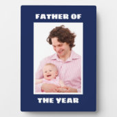 Vader van het Jaar Aangepaste Foto Papa Fotoplaat (voorkant)