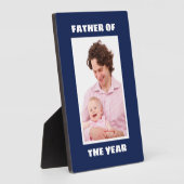 Vader van het Jaar Aangepaste Foto Papa Fotoplaat (Zijkant)