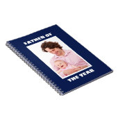 Vader van het Jaar Aangepaste Foto Papa Notitieboek (Rechterzijde)