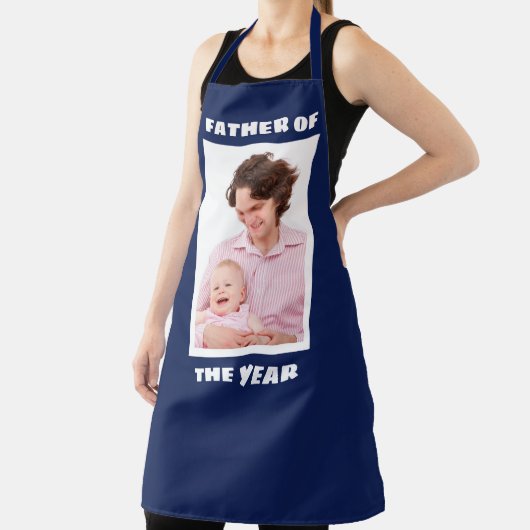 Vader van het Jaar Aangepaste Foto Papa Schort (Insitu)
