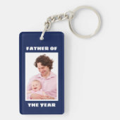 Vader van het Jaar Aangepaste Foto Papa Sleutelhanger (achterkant)