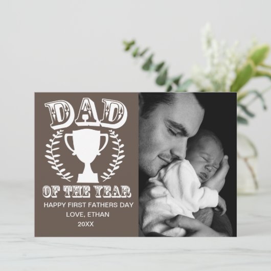 Vader van het jaar - Fotokaart van de vader Kaart (Staand voorkant)