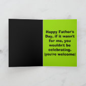 Vader van het jaar grappig kaart (Binnen)