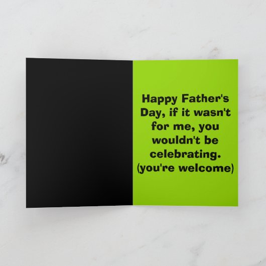 Vader van het jaar grappig kaart (Binnen)