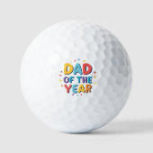 Vader van het jaar - Grappig Vaderdag cadeau Golfballen (Voorkant)