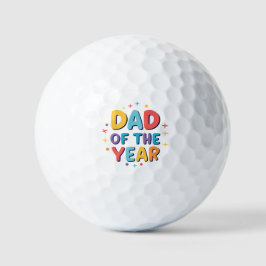 Vader van het jaar - Grappig Vaderdag cadeau Golfballen