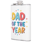 Vader van het jaar - Grappig Vaderdag cadeau Heupfles (Links)