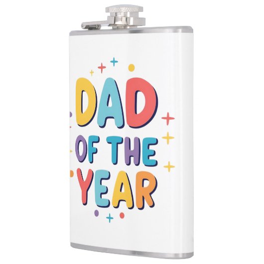 Vader van het jaar - Grappig Vaderdag cadeau Heupfles (Links)