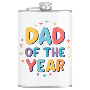 Vader van het jaar - Grappig Vaderdag cadeau Heupfles