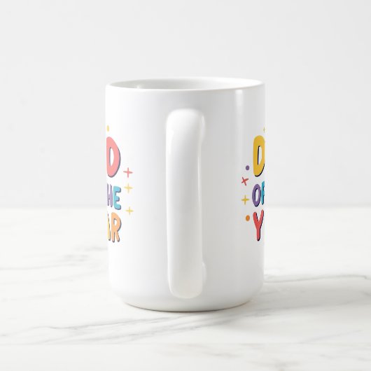 Vader van het jaar - Grappig Vaderdag cadeau Koffiemok (Handvat)