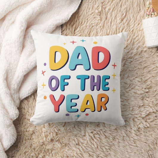 Vader van het jaar - Grappig Vaderdag cadeau Kussen (Deken)