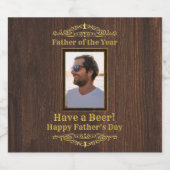 Vader van het Jaar Heb een Bier Fotosjabloon Bier Etiket (Enkel label)