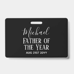 Vader van het JAAR PAPA Echtgenoot Man Aangepaste Badge