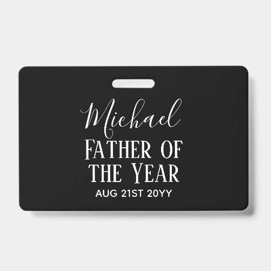 Vader van het JAAR PAPA Echtgenoot Man Aangepaste Badge (Voorzijde)