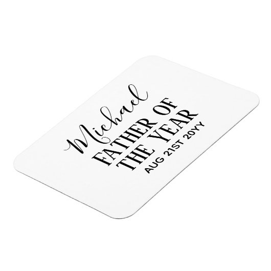 Vader van het JAAR PAPA Echtgenoot Man Aangepaste  Magneet (Linkerzijde)