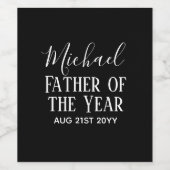 Vader van het JAAR PAPA Echtgenoot Man AANGEPASTE  Wijn Etiket (Enkel label)