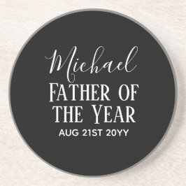 Vader van het JAAR PAPA Echtgenoot Man AANGEPASTE  Zandsteen Onderzetter