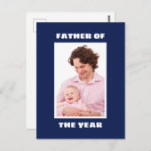 Vader van het Jaar Persoonlijke Foto Papa Briefkaart (Voorkant / Achterkant)