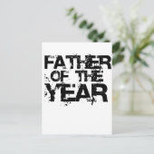Vader van het jaar. Vaderdag cadeau Briefkaart (Staand voorkant)