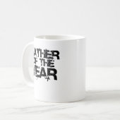 Vader van het jaar. Vaderdag cadeau Koffiemok (Voorkant links)