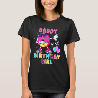 Vader van het jarige meisje  Donut Dab Verjaardag T-shirt