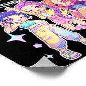 Vader van het jarige meisje schattige chibi kpop g poster (Hoek)