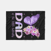 Vader van het Kleine Vlindermeisje dat 1 jaar word Fleece Deken (Voorkant (Horizontaal))