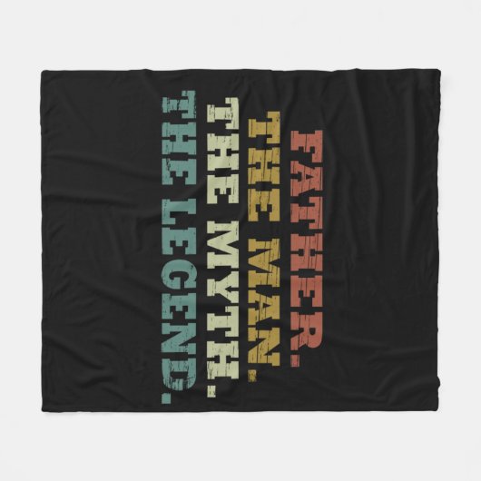 Vader van het man mythe legende fleece deken (Voorkant (Horizontaal))
