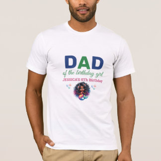Vader van het meisje dat 5 jaar wordt  Afrikaanse  T-shirt