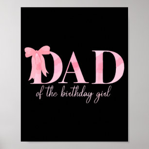 Vader van het meisje dat jarig is Familie Roze Coq Poster