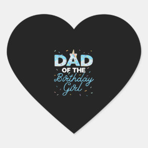 Vader van het meisje van de verjaardag - Eenhoorn Hart Sticker