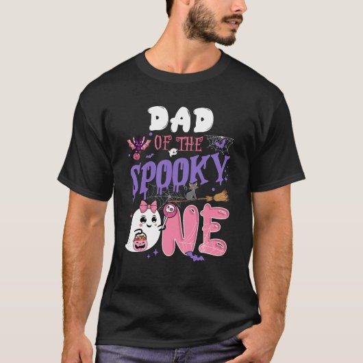 Vader van het spookachtige 1e verjaardagsmeisje Ha T-shirt (Voorkant)