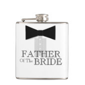 Vader van het Stropdas van Bride Bow Tuxedo Heupfles (Voorkant)