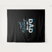 Vader van het verjaardagsmeisje- Eenhoorn Donut Op Wandkleed (Voorkant (horizontaal))