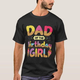 Vader van het verjaardagsmeisje familie ijsjes vad t-shirt