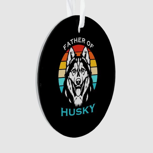 vader van Husky Ornament (voorkant)