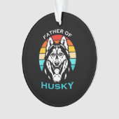 vader van Husky Ornament (voorkant)