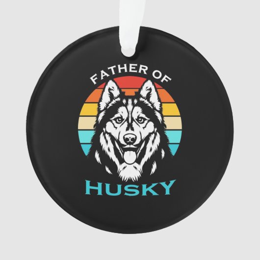 vader van Husky Ornament (voorkant)