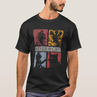Vader van katten Vader Kat Papa vaders Da T-shirt