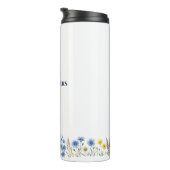 Vader van krans van wilde bloemen Aangepaste naam Thermosbeker (Geroteerd rechts)