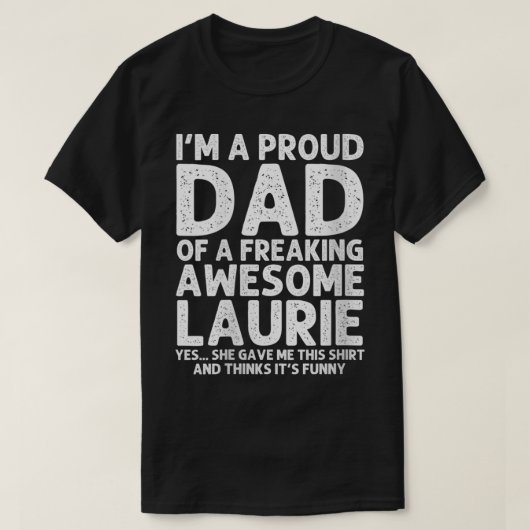 Vader van LAURIE Gift Vaderdag Funny Perso T-shirt (Design voorkant)